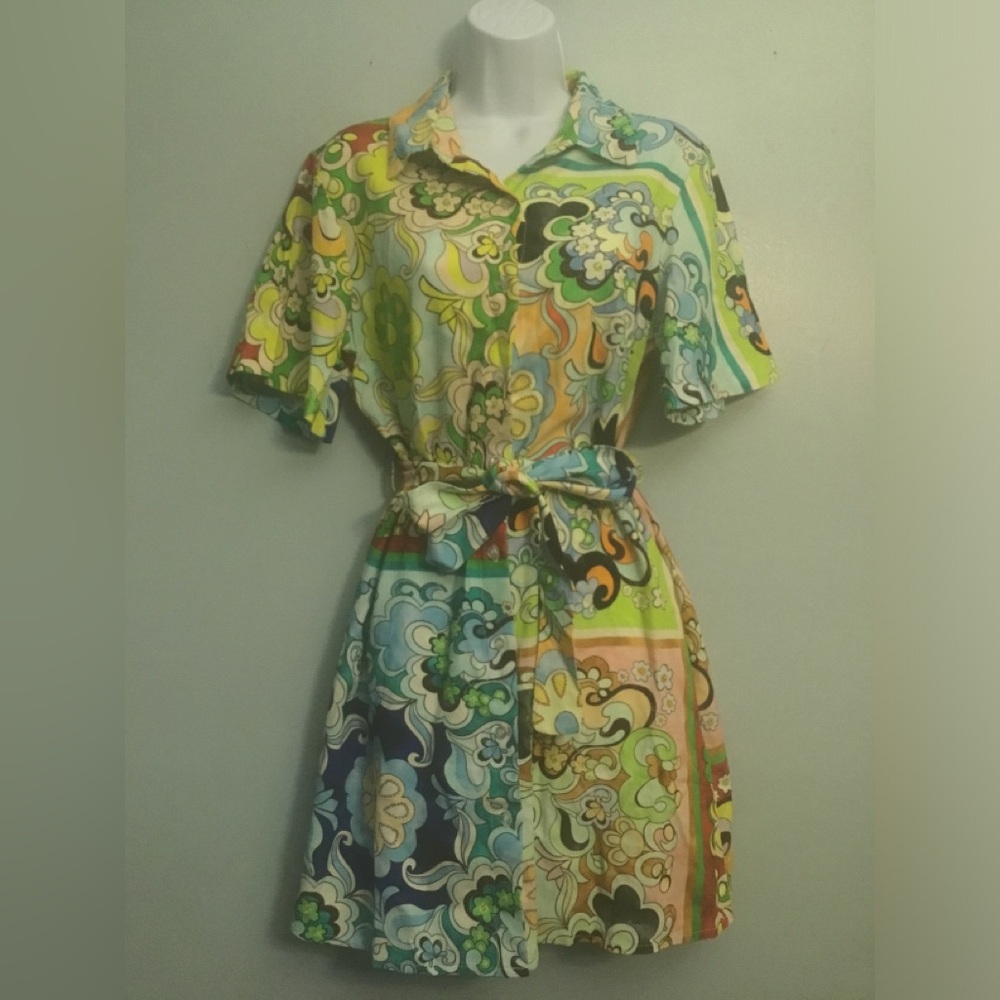 LE RAGAZZE Colorful Floral Print Dress